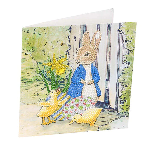 Crystal Art Card Kit Peter Rabbit and Chicks