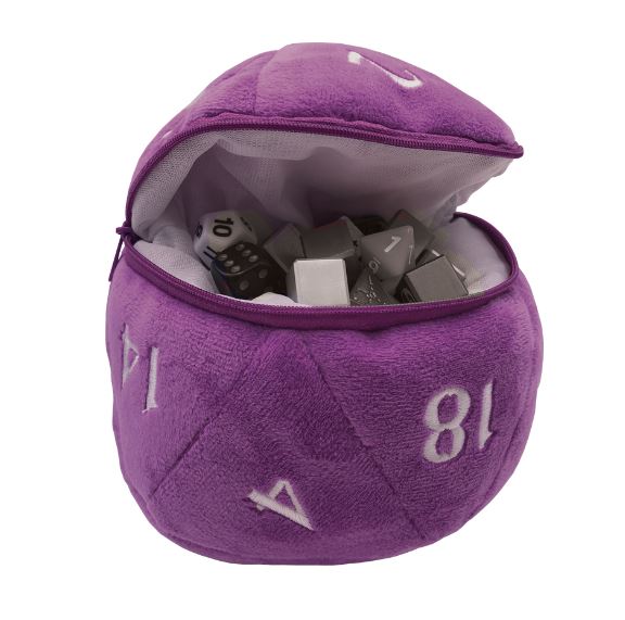 Plush D20 Dice Bag