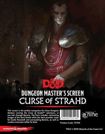 D&D RPG DM Screen Curse of Strahd