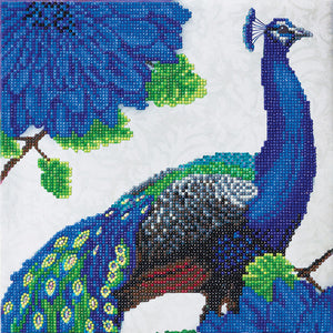 Crystal Art Medium Flowering Peacock